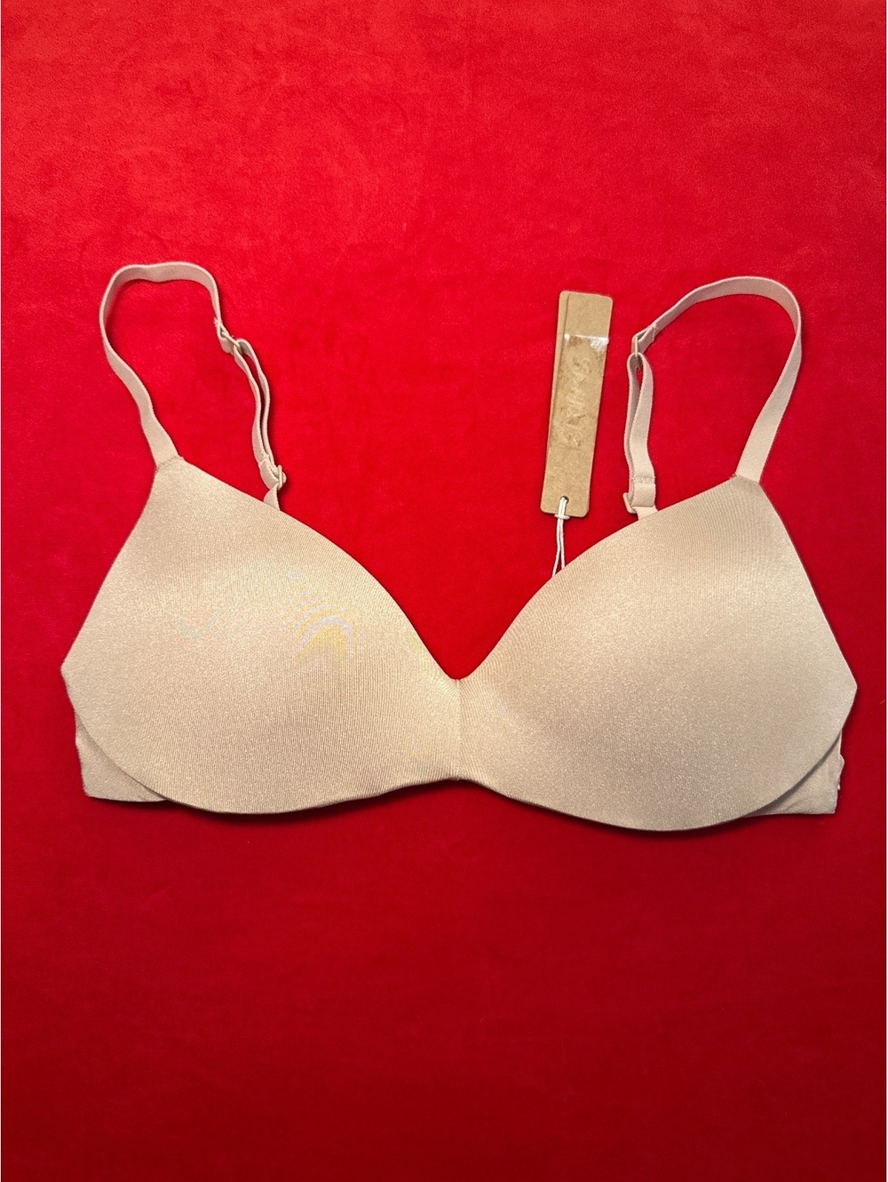 Skims Wireless Form Push Up Plunge Bra Color Clay Size 30D